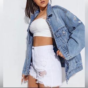 Ripped Oversized Denim Jacket